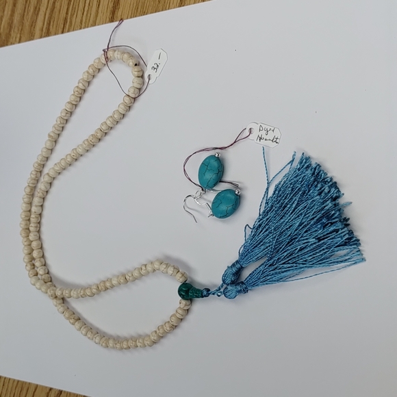 New White Howalite mala set - Picture 1 of 5